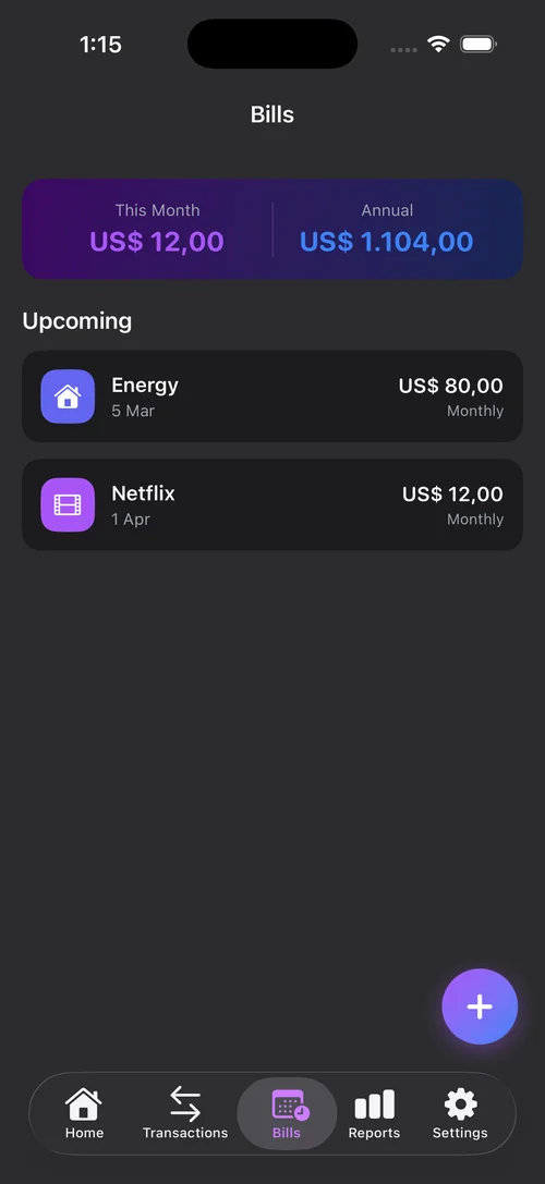 FinFlow Bills